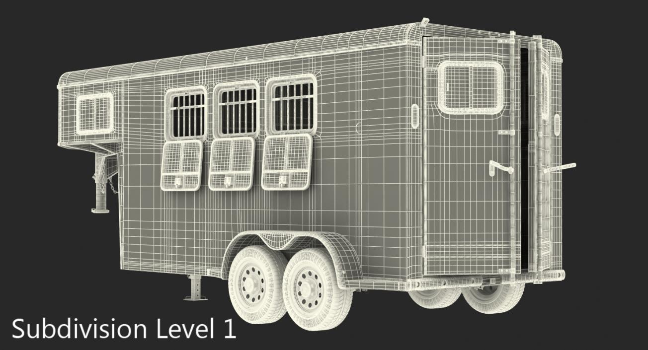 3D model Horse Trailer Rigged