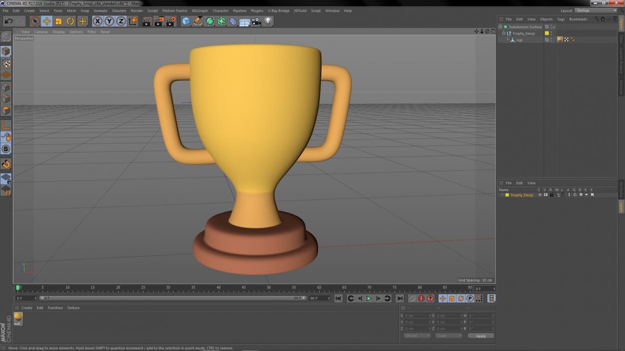 Trophy Emoji 3D