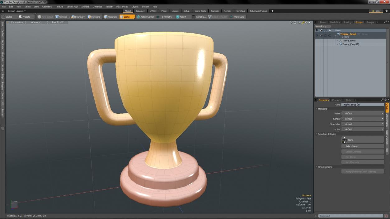 Trophy Emoji 3D