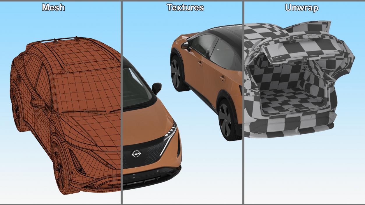 Nissan Ariya Lights On 2 3D model