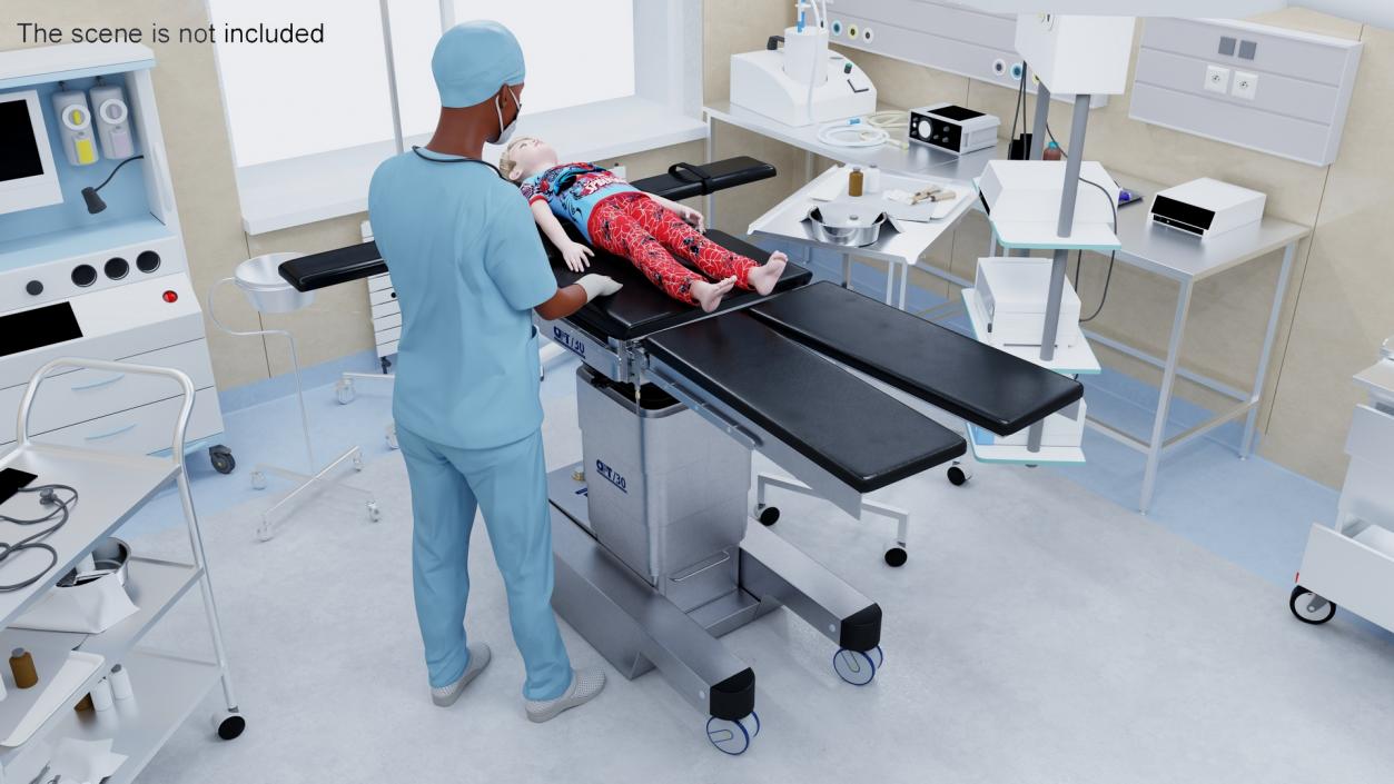 3D Child on Surgical Table model