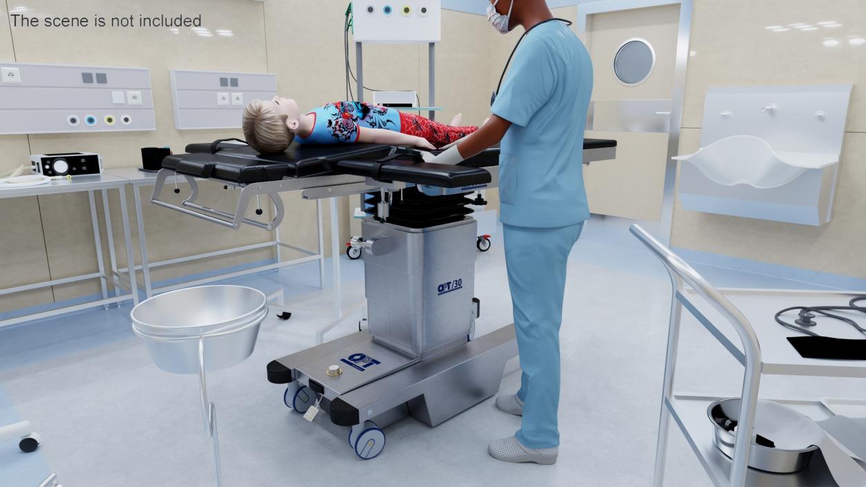 3D Child on Surgical Table model