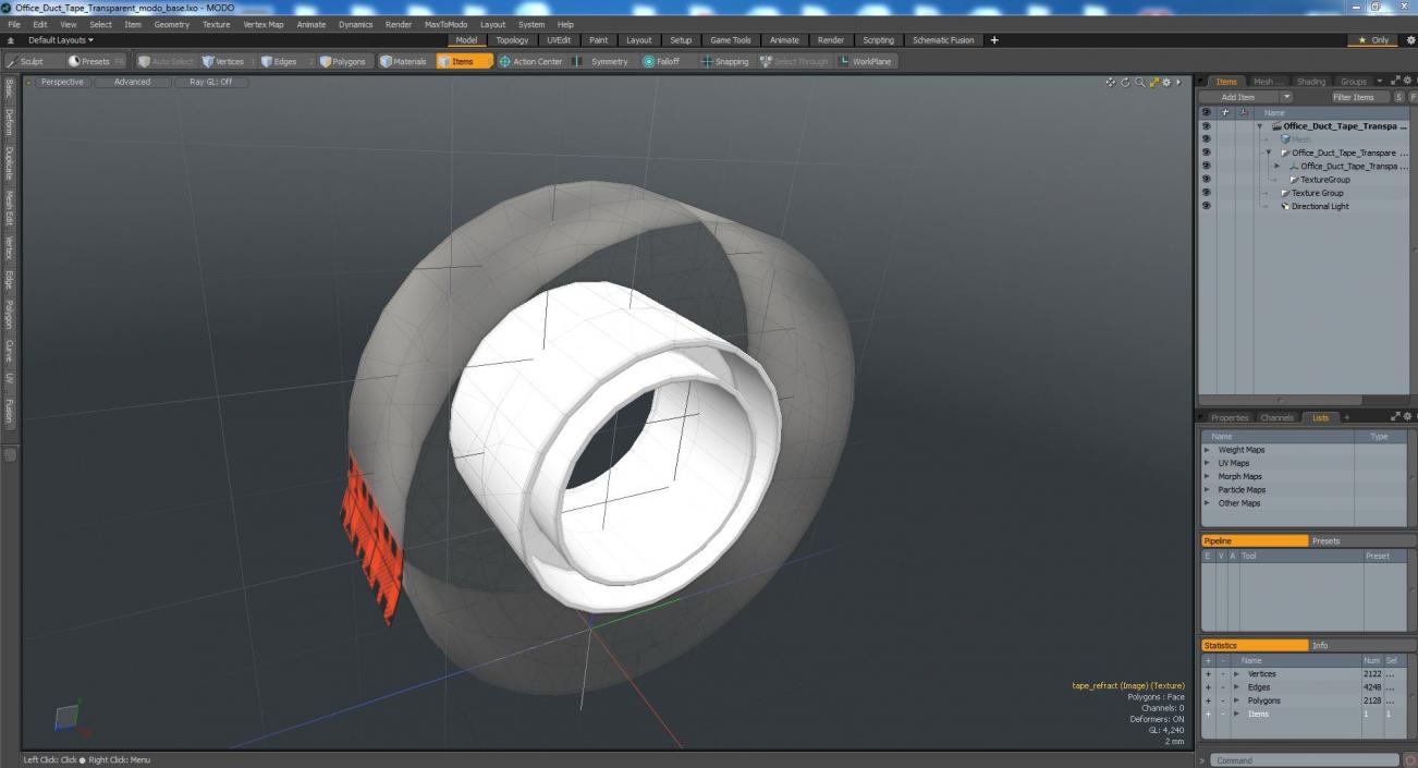 3D Office Duct Tape Transparent model