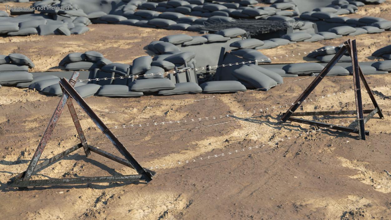 Military Obstacles Collection 3D model