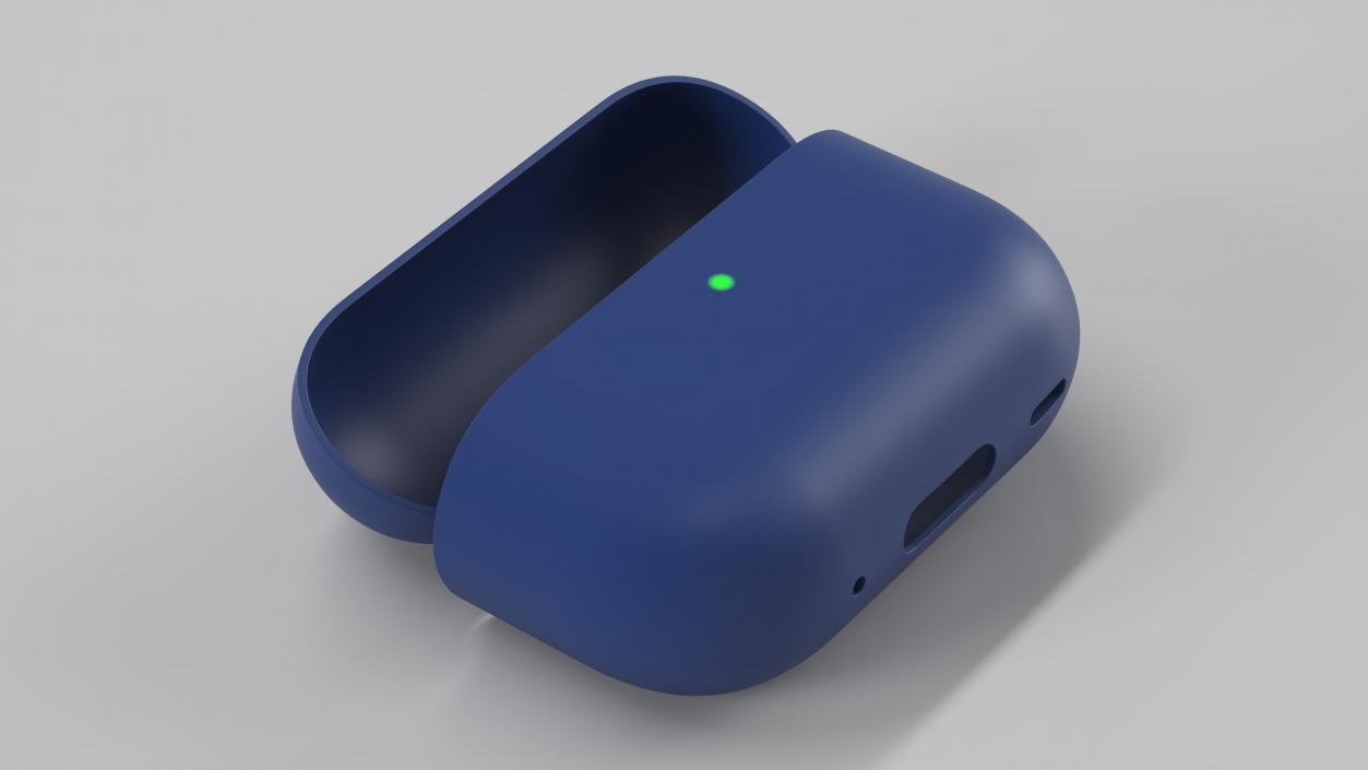 Silicone Case Apple AirPods Pro 2 USB-C Blue 3D model