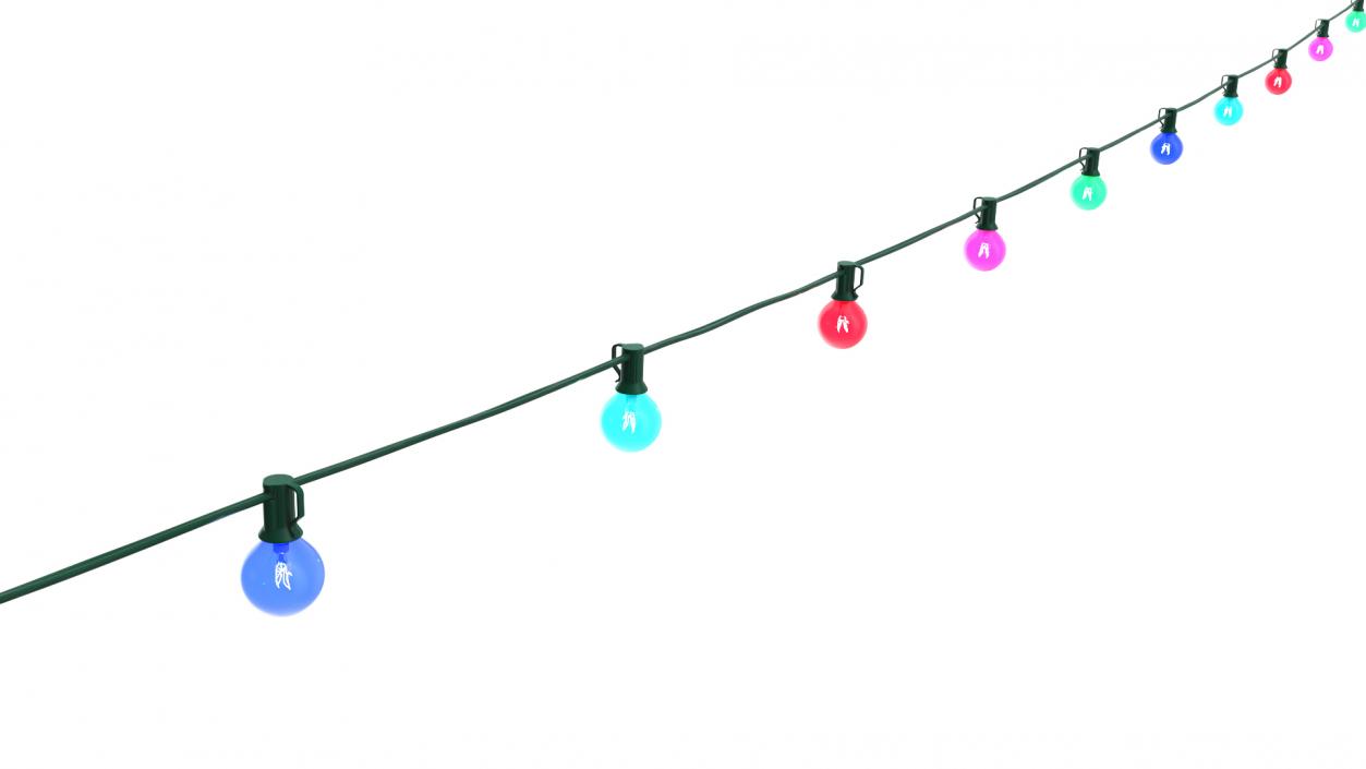 Colorful String Lights 3D