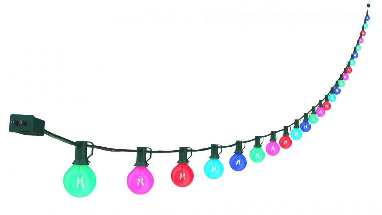 Colorful String Lights 3D