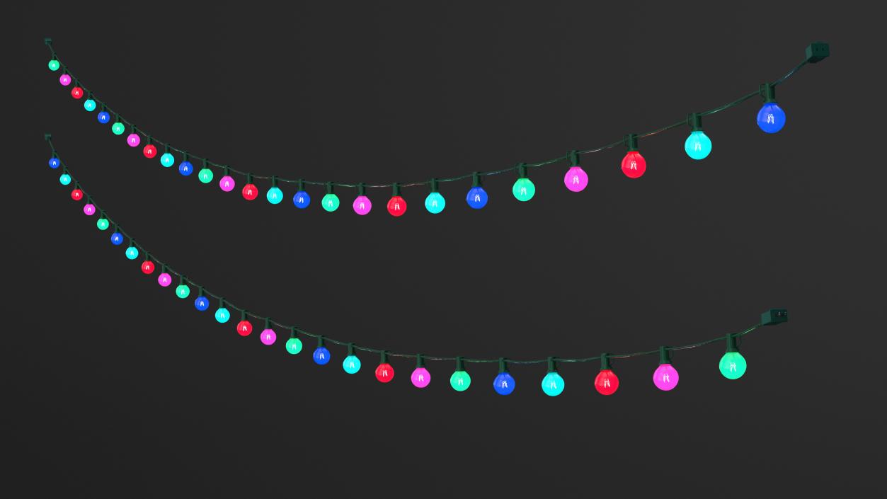 Colorful String Lights 3D