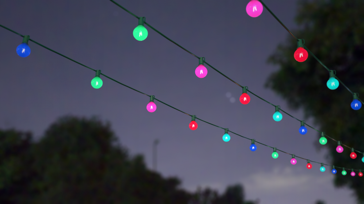 Colorful String Lights 3D