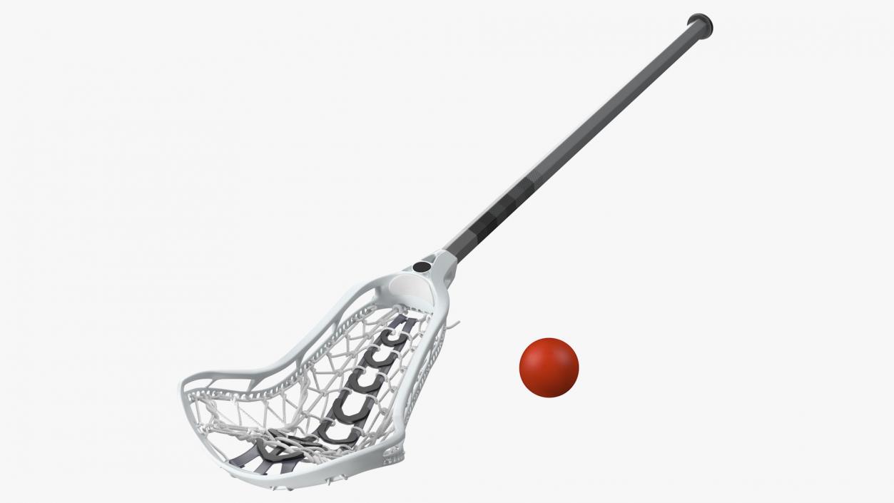 Lacrosse Stick with Ball 3D model