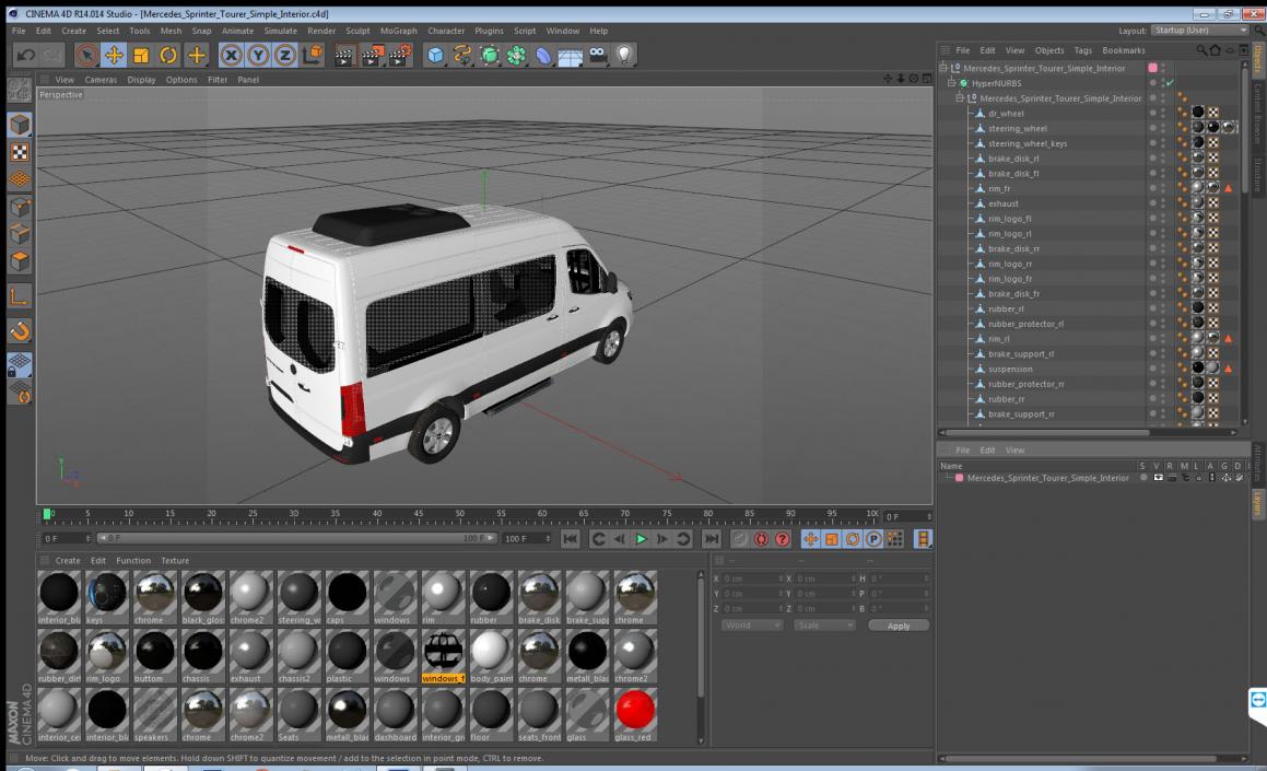 3D model Mercedes Sprinter Tourer Simple Interior