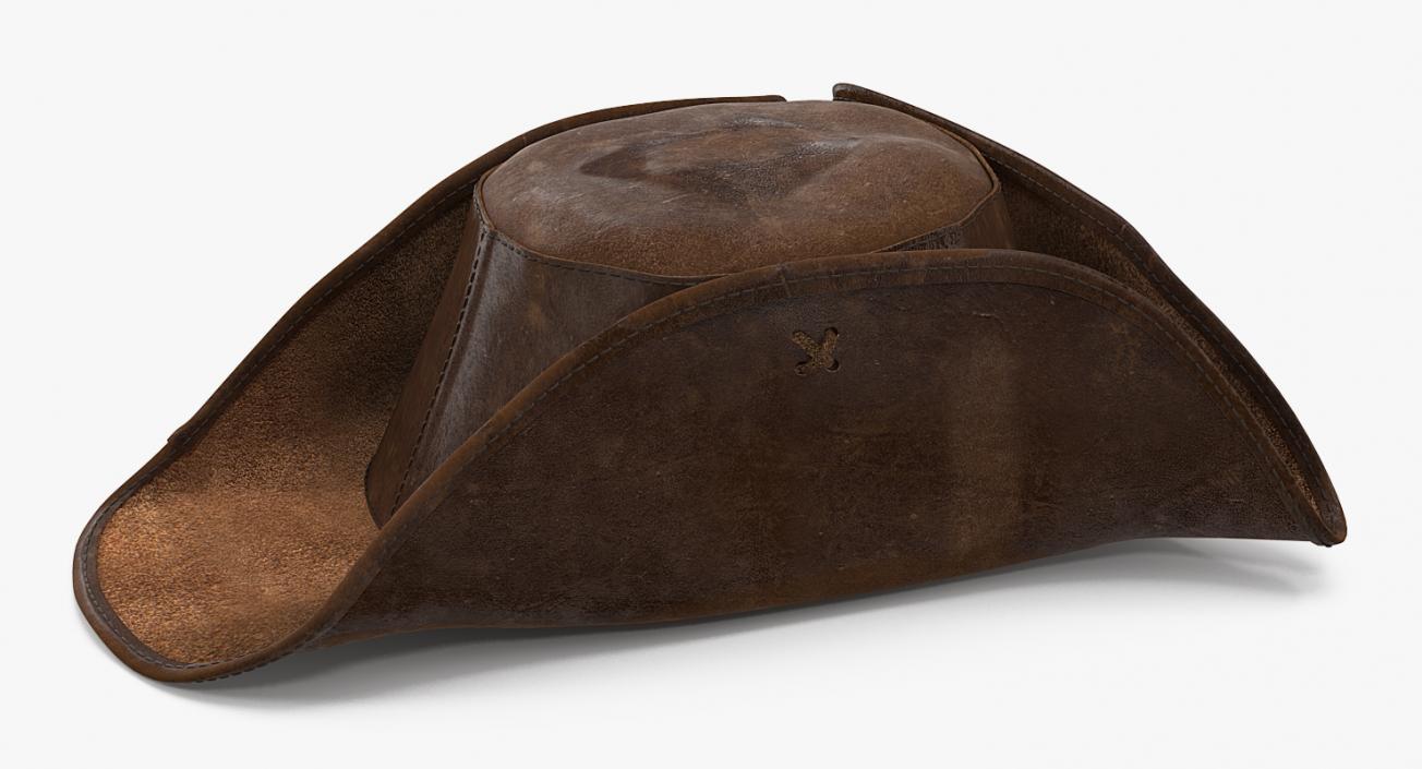 3D Leather Pirate Hat model