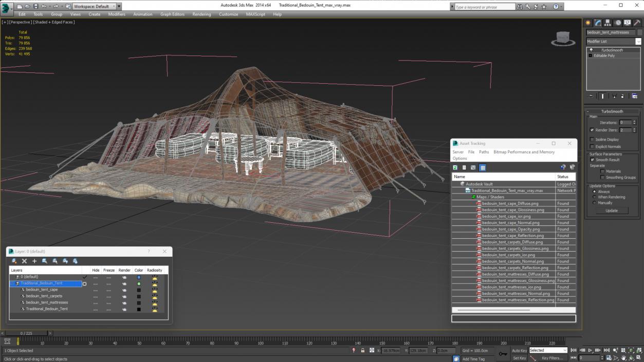 Traditional Bedouin Tent 3D model