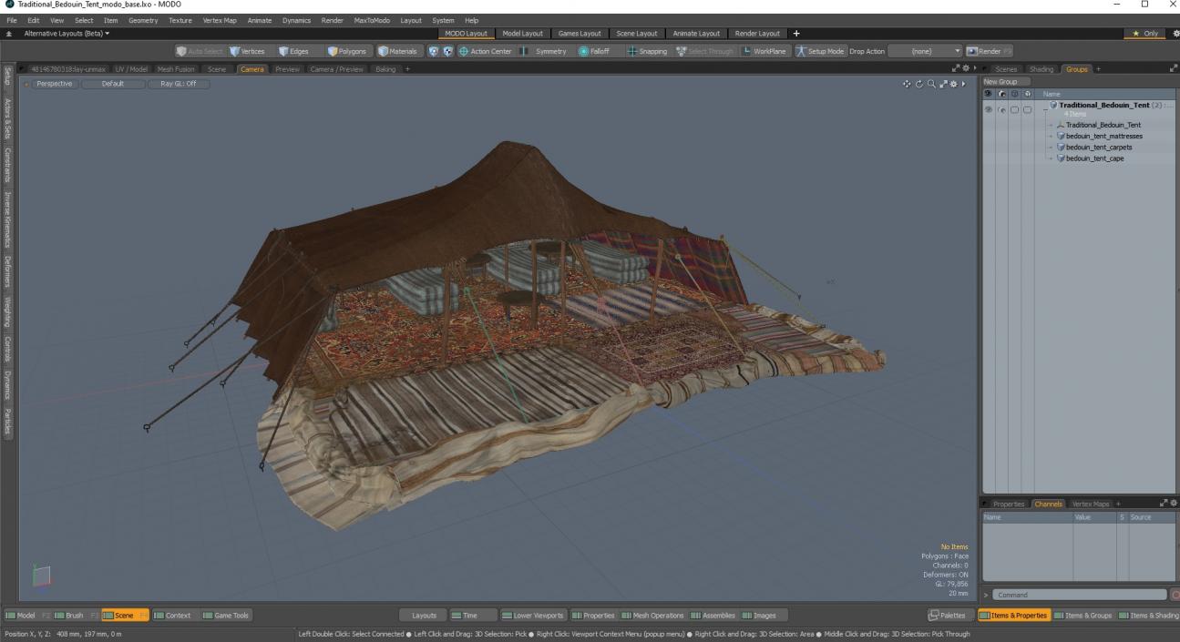 Traditional Bedouin Tent 3D model