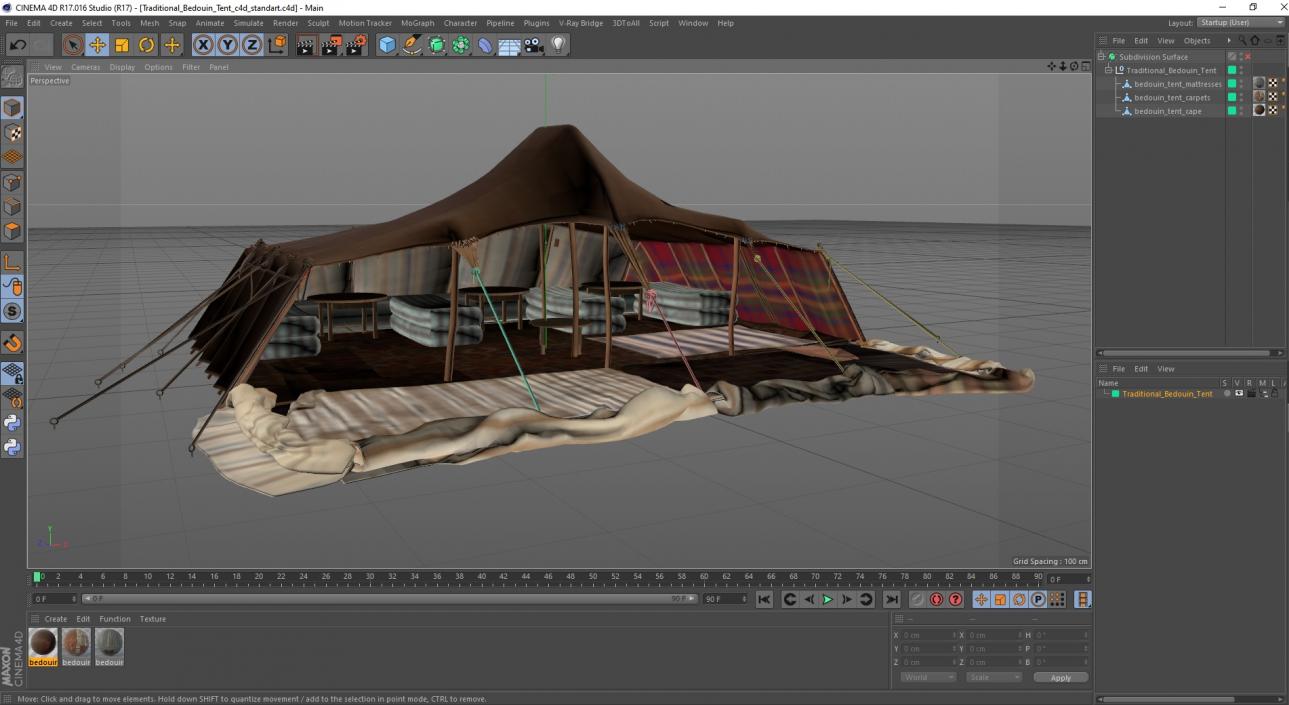 Traditional Bedouin Tent 3D model