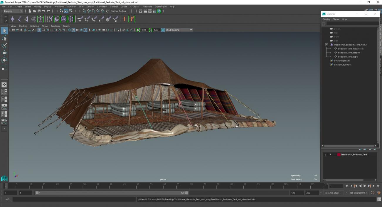 Traditional Bedouin Tent 3D model