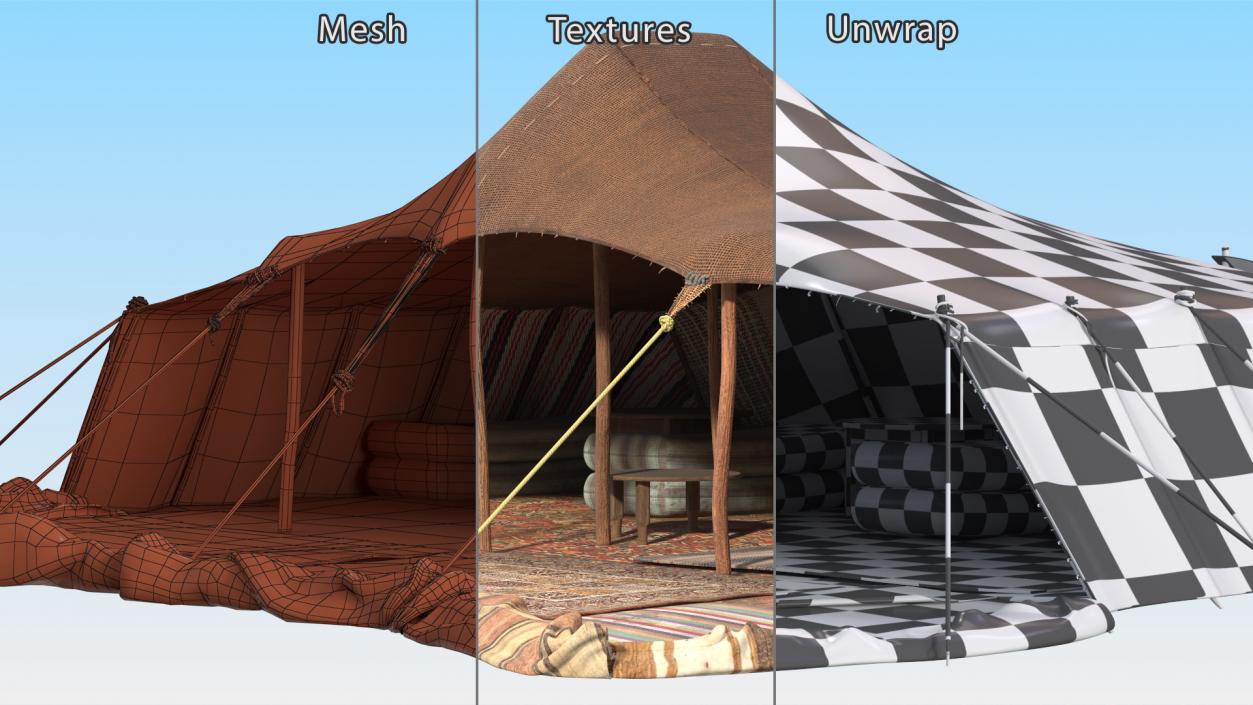 Traditional Bedouin Tent 3D model