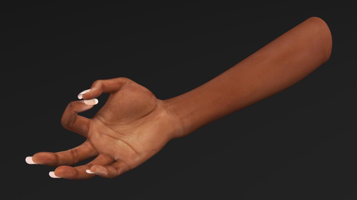 Brown Skinned Woman Hand OK Pose 3D