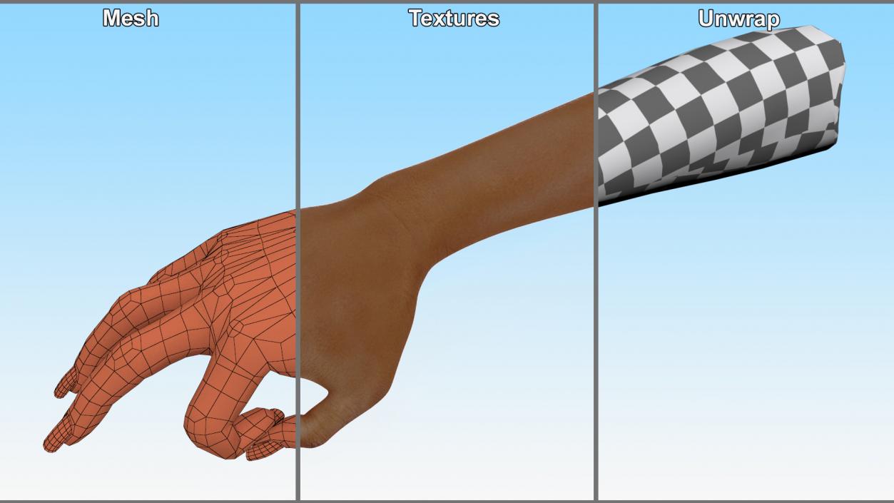 Brown Skinned Woman Hand OK Pose 3D