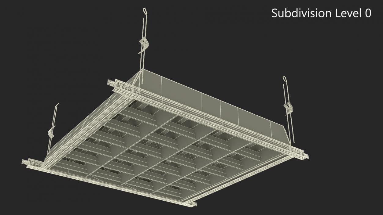 3D LED Grid Ceiling Light OFF