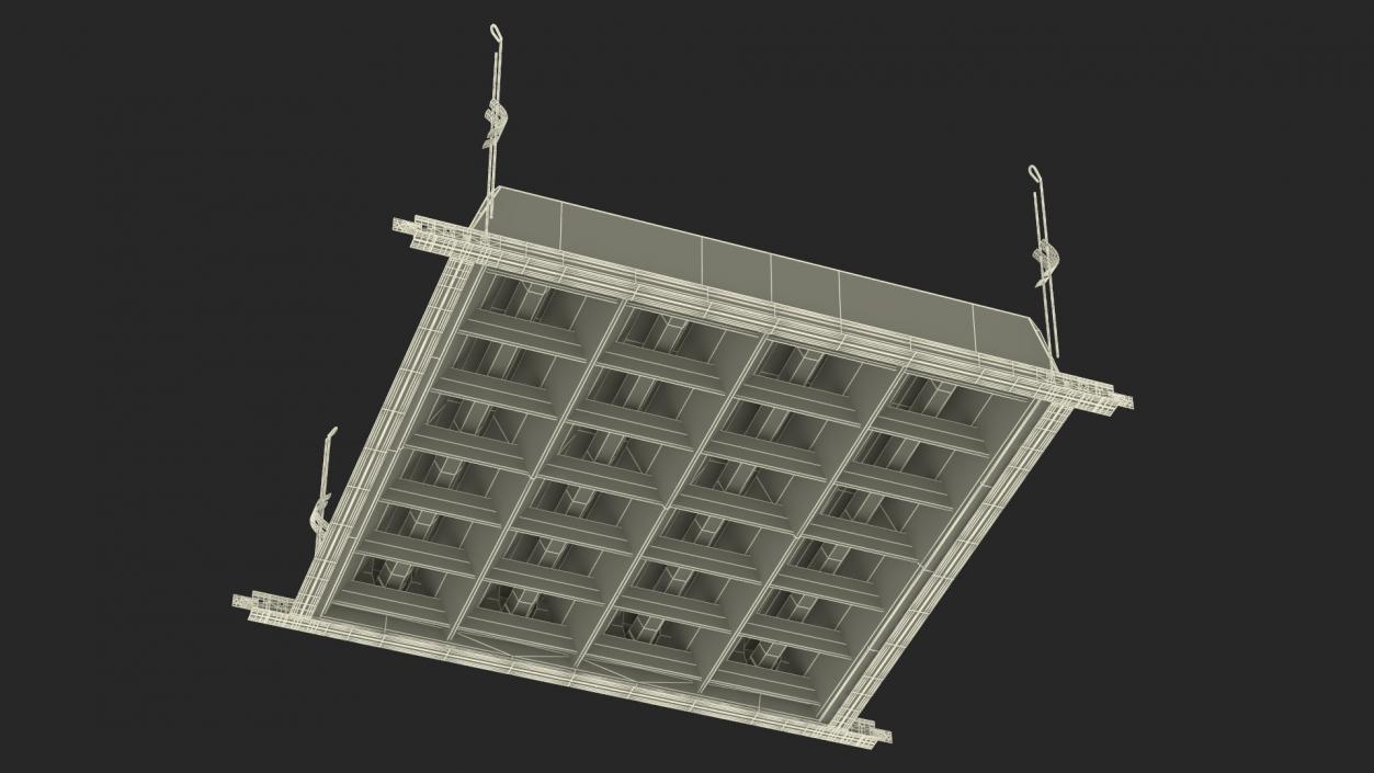 3D LED Grid Ceiling Light OFF