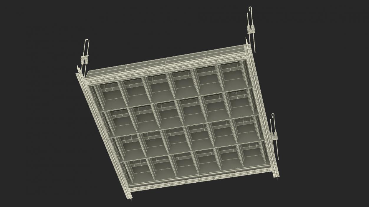 3D LED Grid Ceiling Light OFF