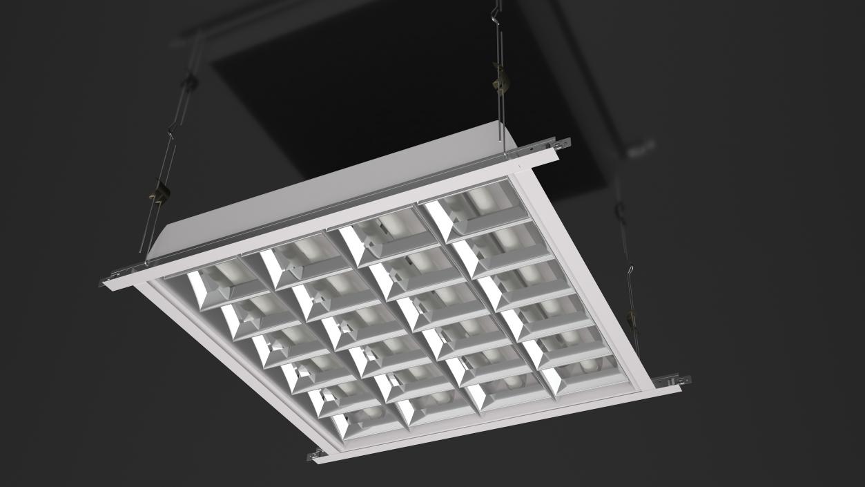 3D LED Grid Ceiling Light OFF