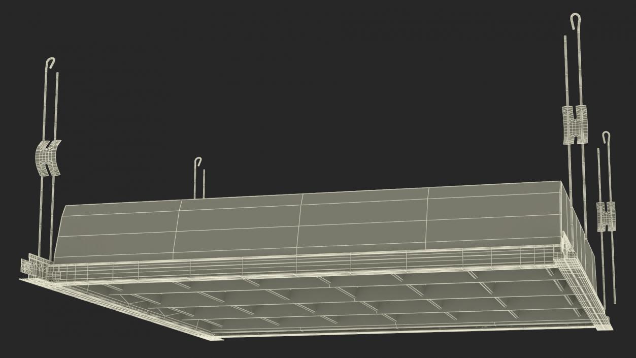 3D LED Grid Ceiling Light OFF