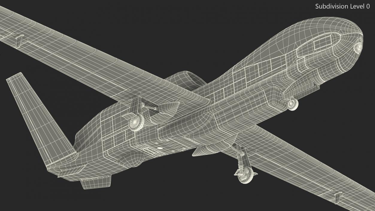 3D model Ground Surveillance Remotely Piloted Aircraft