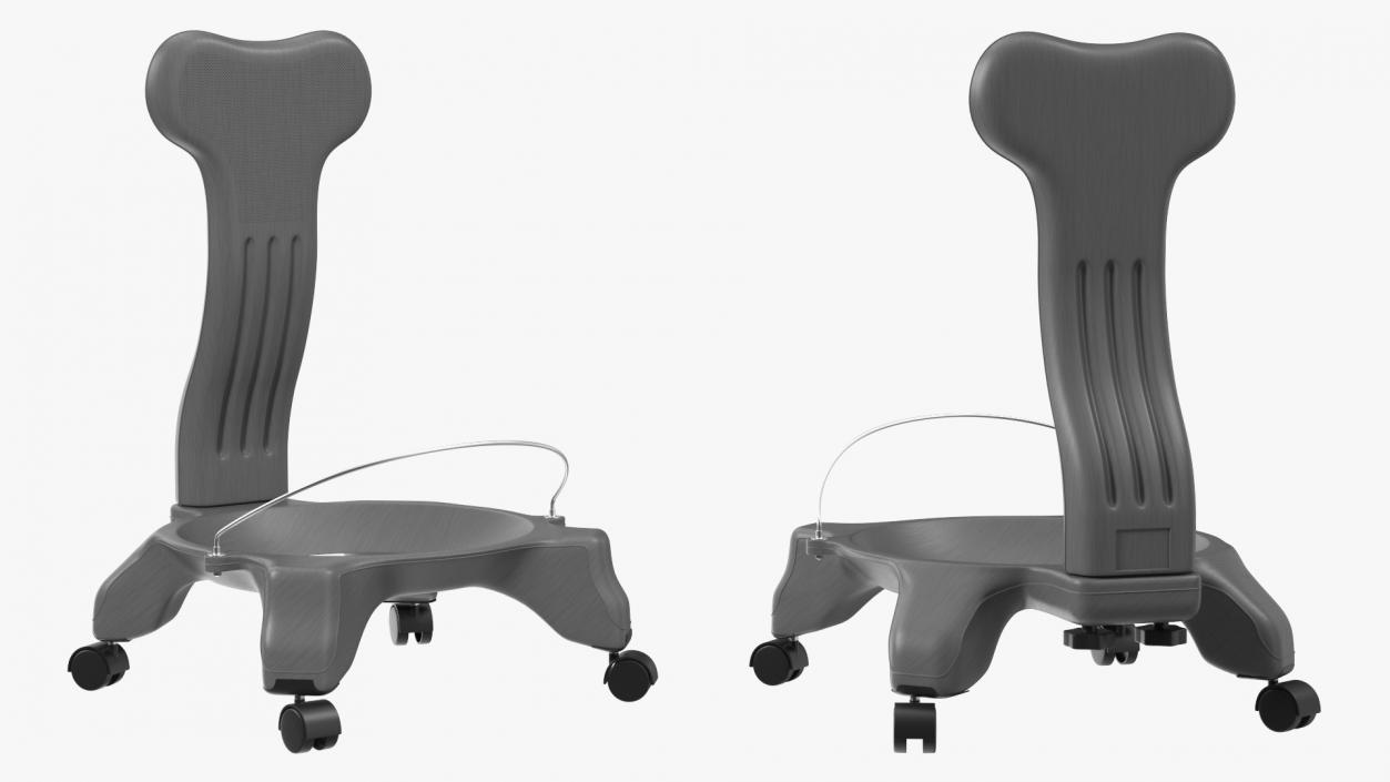 Gaiam Chair Grey Empty 3D