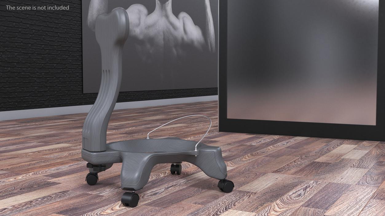 Gaiam Chair Grey Empty 3D