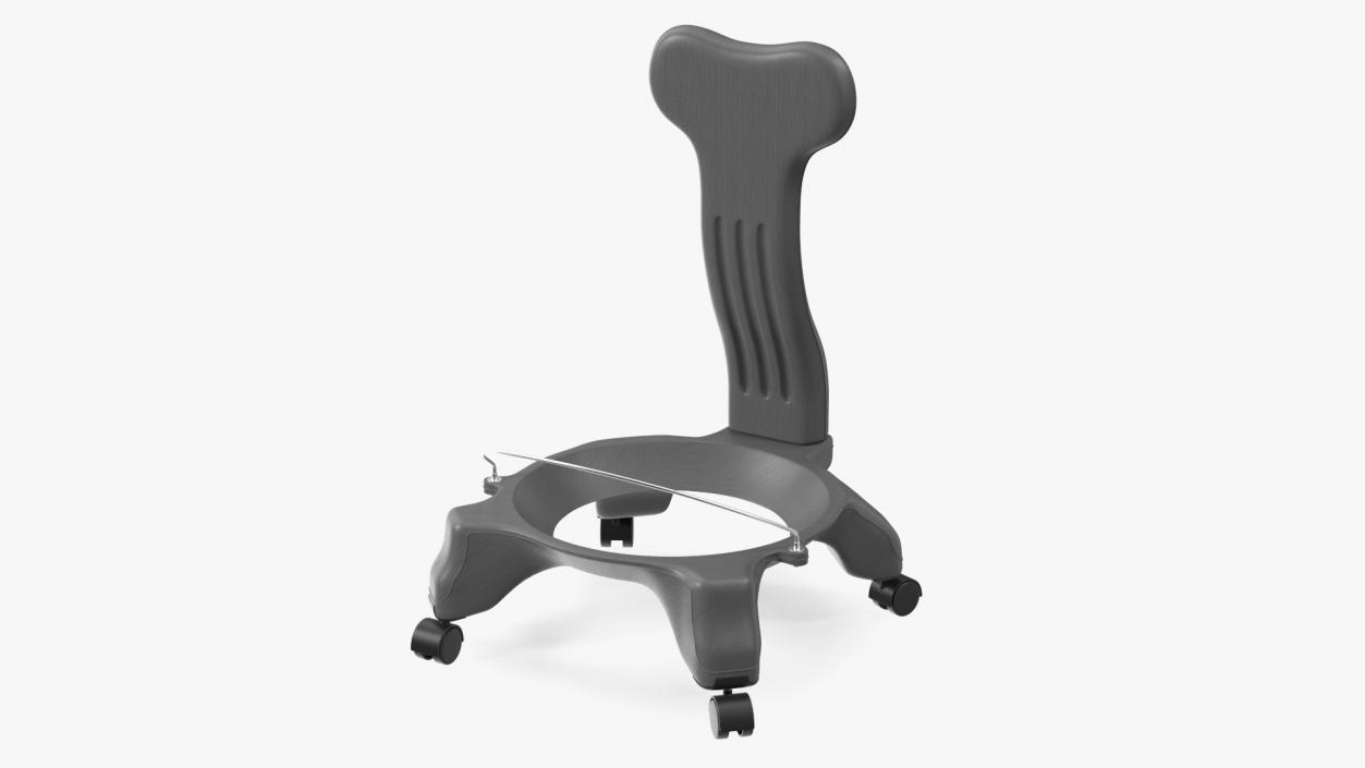 Gaiam Chair Grey Empty 3D