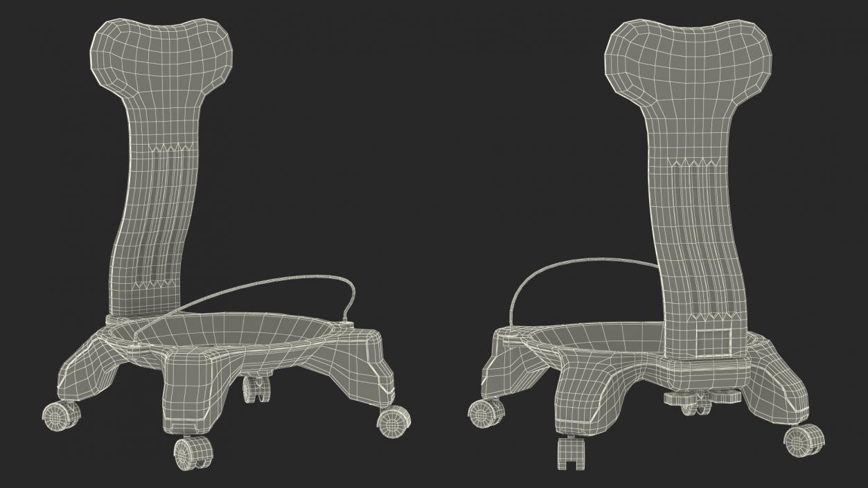 Gaiam Chair Grey Empty 3D