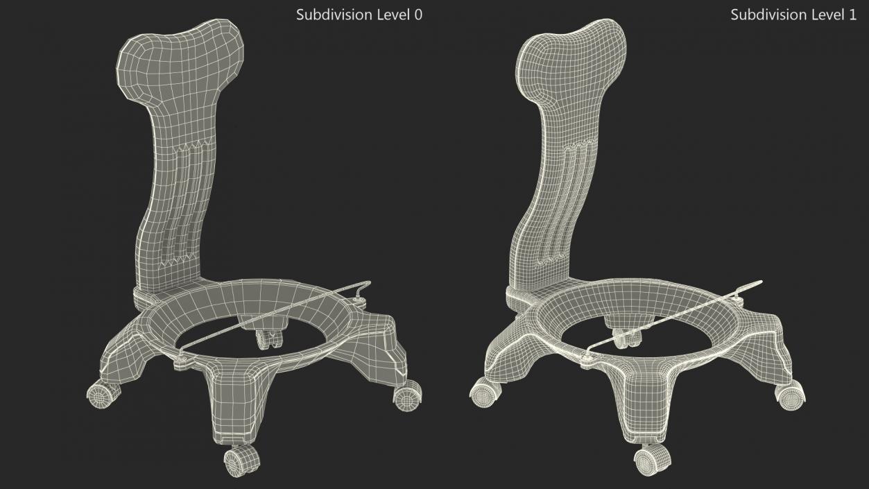 Gaiam Chair Grey Empty 3D