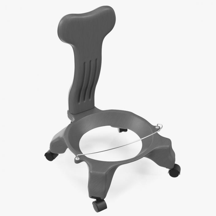 Gaiam Chair Grey Empty 3D