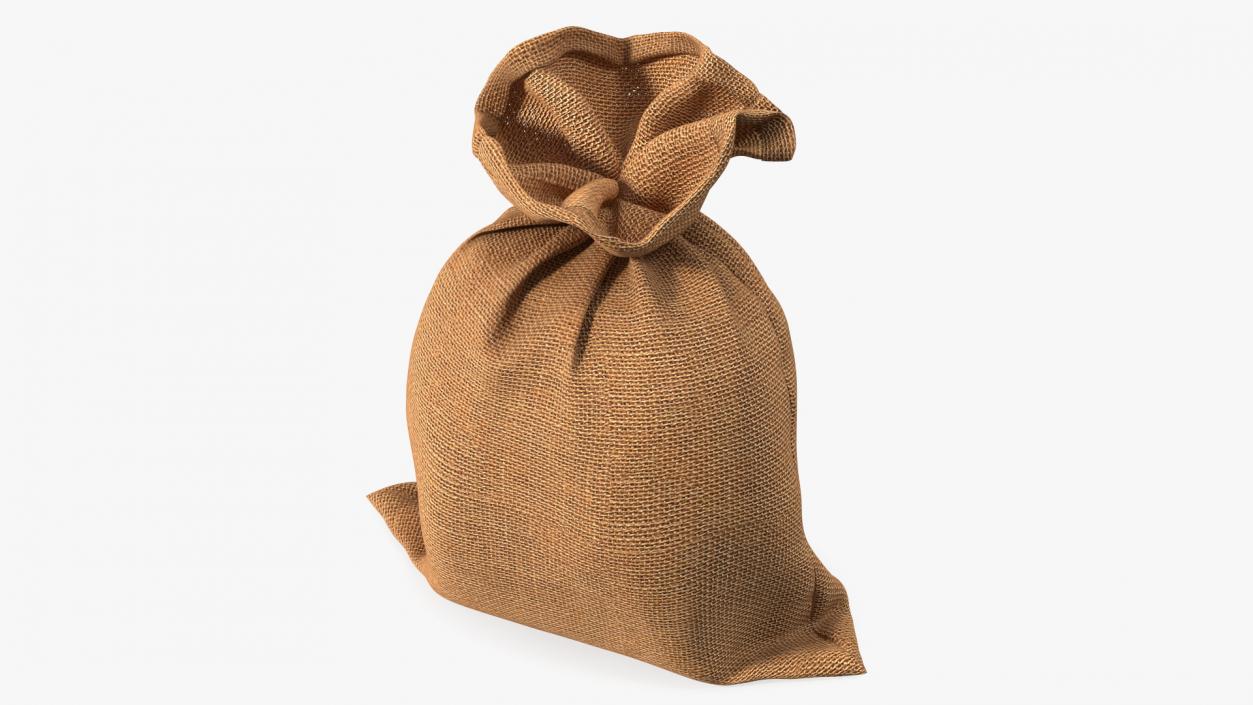 3D Burlap Sack Tied Closed model