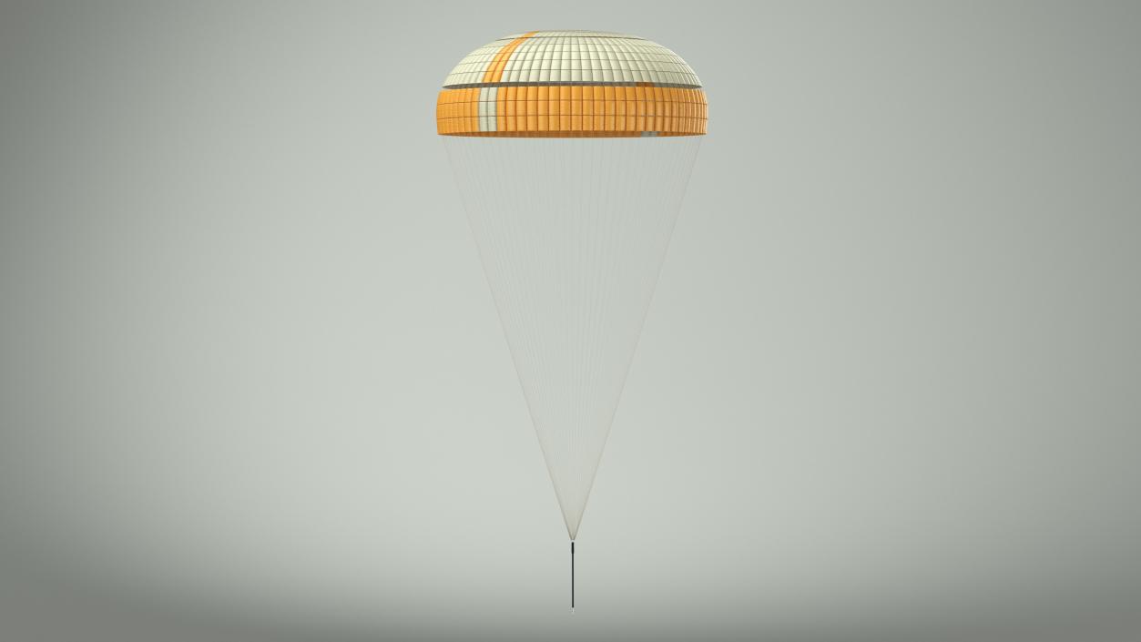 Subscale Parachute Single Yellow 3D