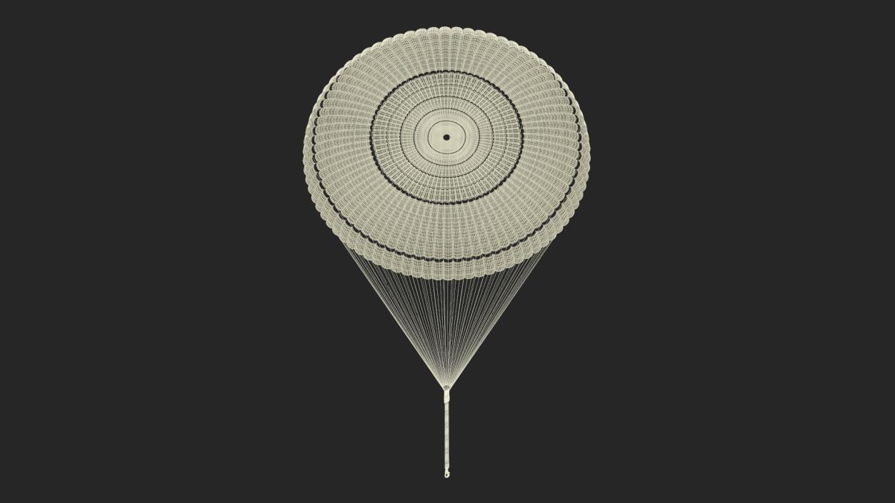 Subscale Parachute Single Yellow 3D