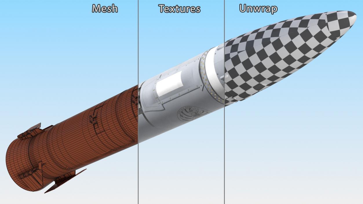 Hypersonic Missile AGM-183A ARRW 3D