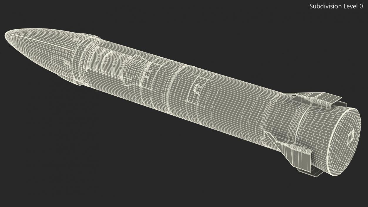 Hypersonic Missile AGM-183A ARRW 3D