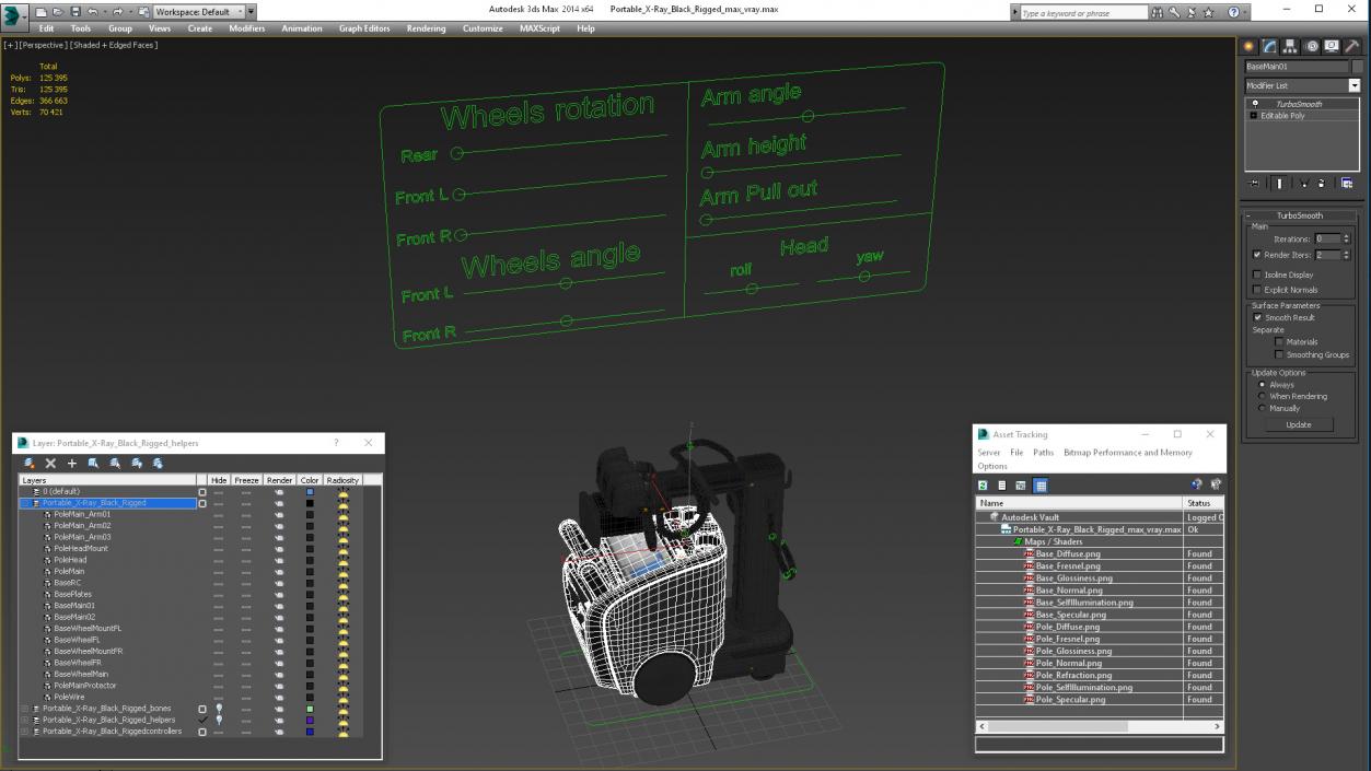 Portable X-Ray Black Rigged 3D