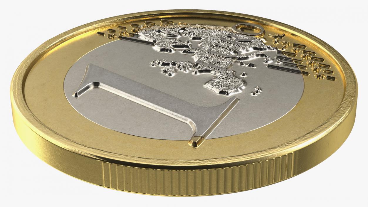 3D French 1 Euro Coin model