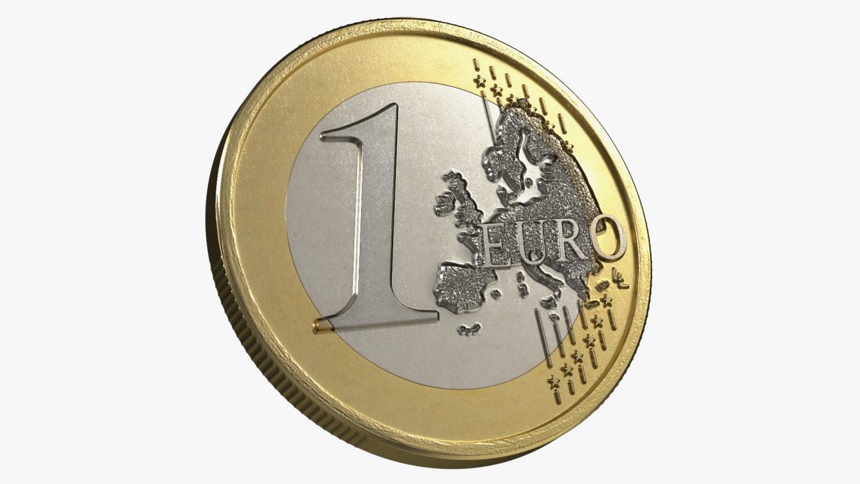 3D French 1 Euro Coin model