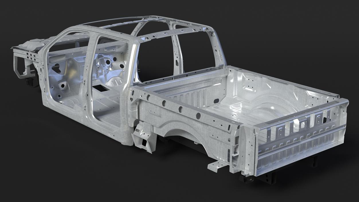 3D Pickup Truck Body Doorless