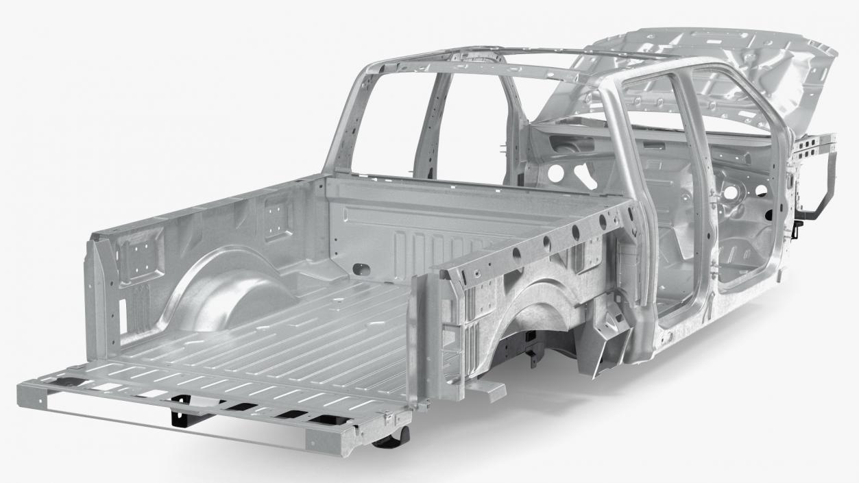 3D Pickup Truck Body Doorless