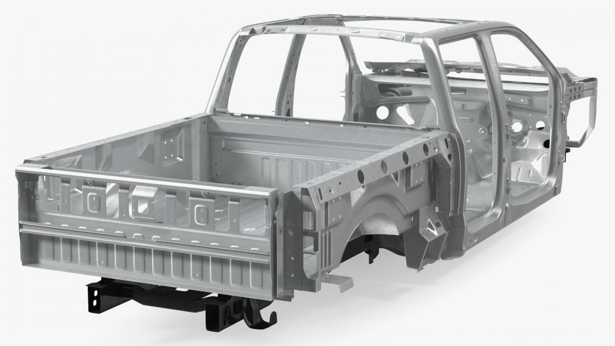 3D Pickup Truck Body Doorless