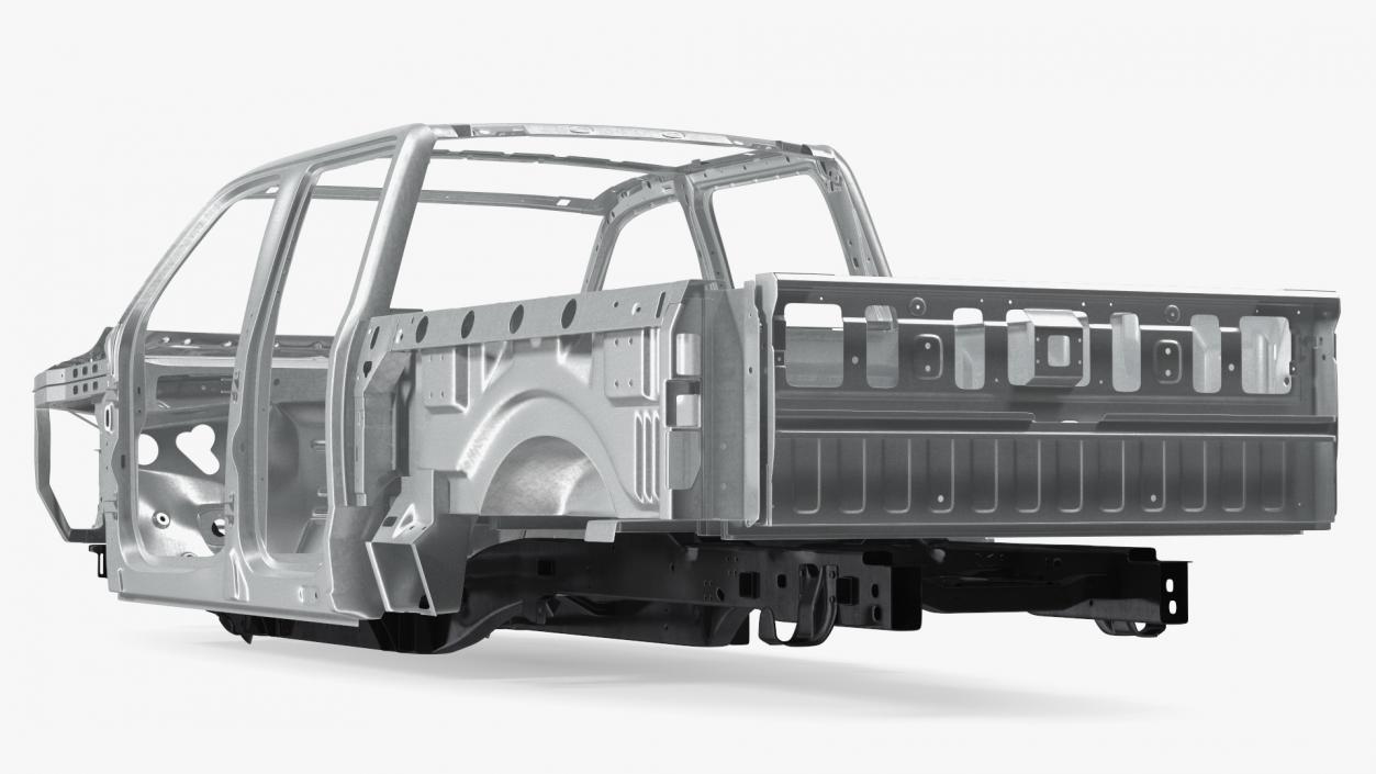 3D Pickup Truck Body Doorless