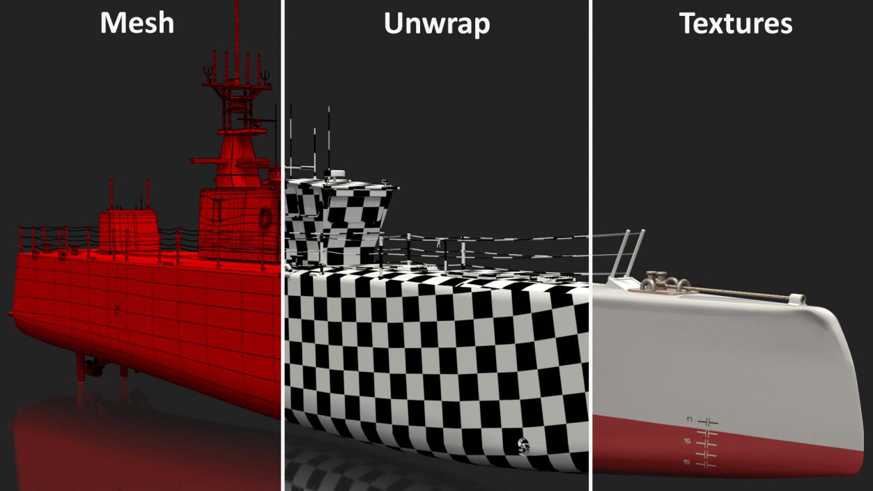 3D Unmanned Ship model