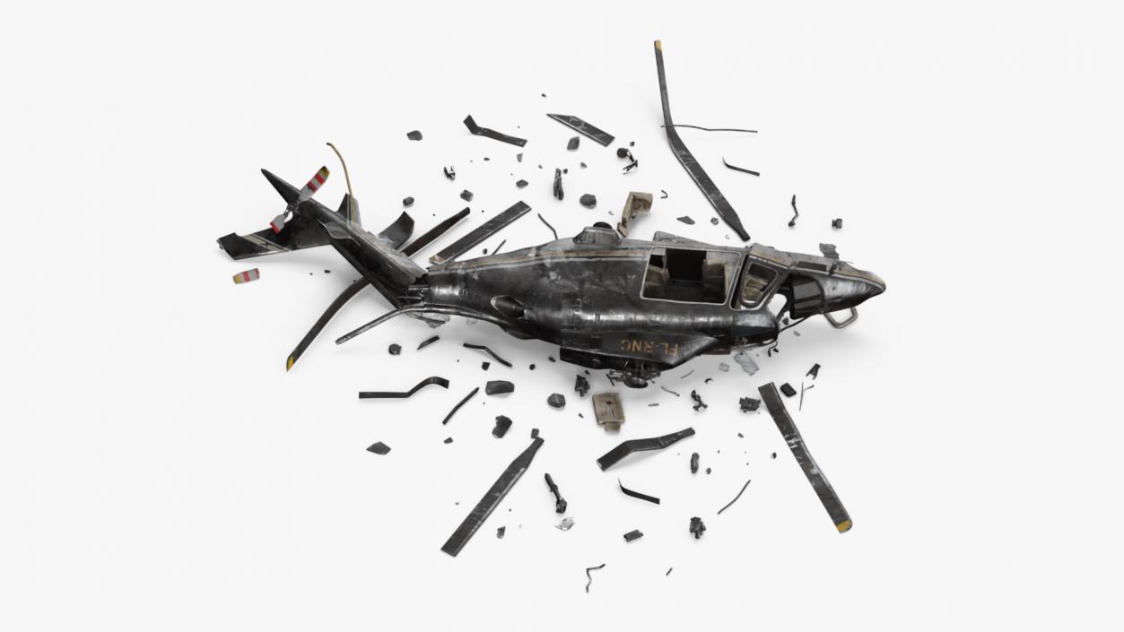 Agusta AW109S Wreck 3D model