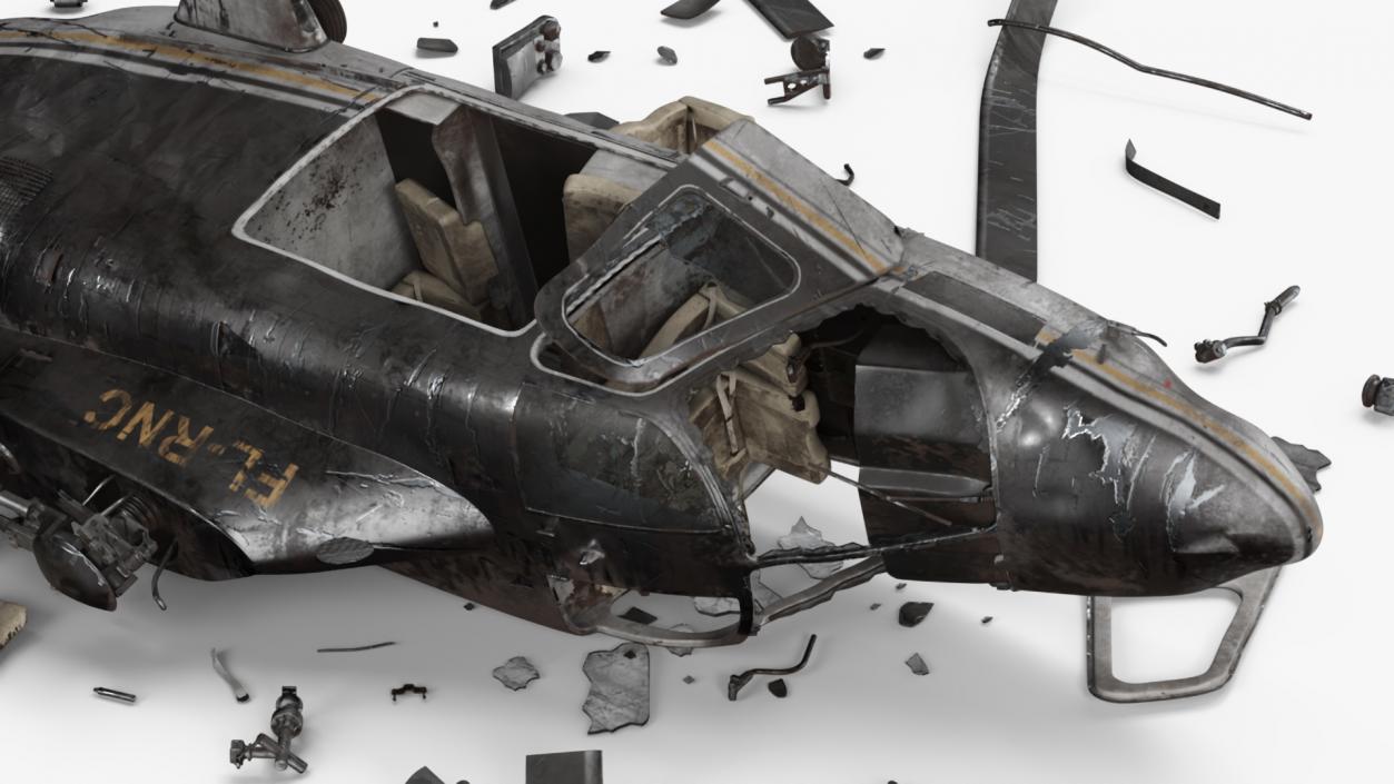 Agusta AW109S Wreck 3D model